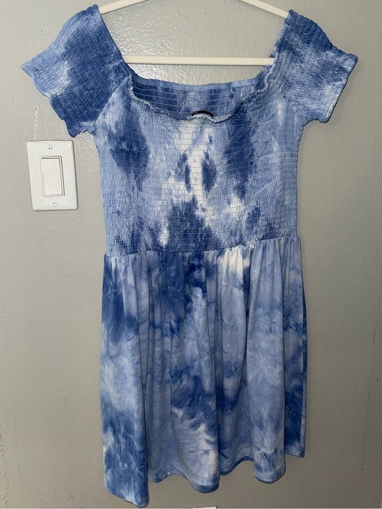 Justify Dresses & Skirts - XL Blue Tie-Dye Off The Shoulder Dress